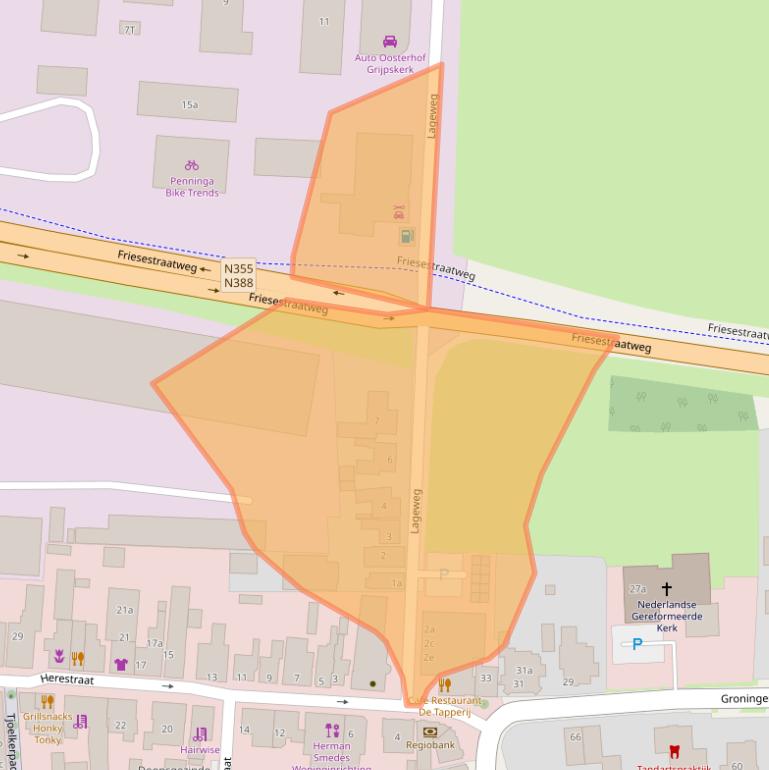 Kaart van postcodegebied 9843AM.