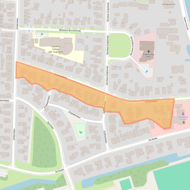 Kaart van postcodegebied 9843BK.