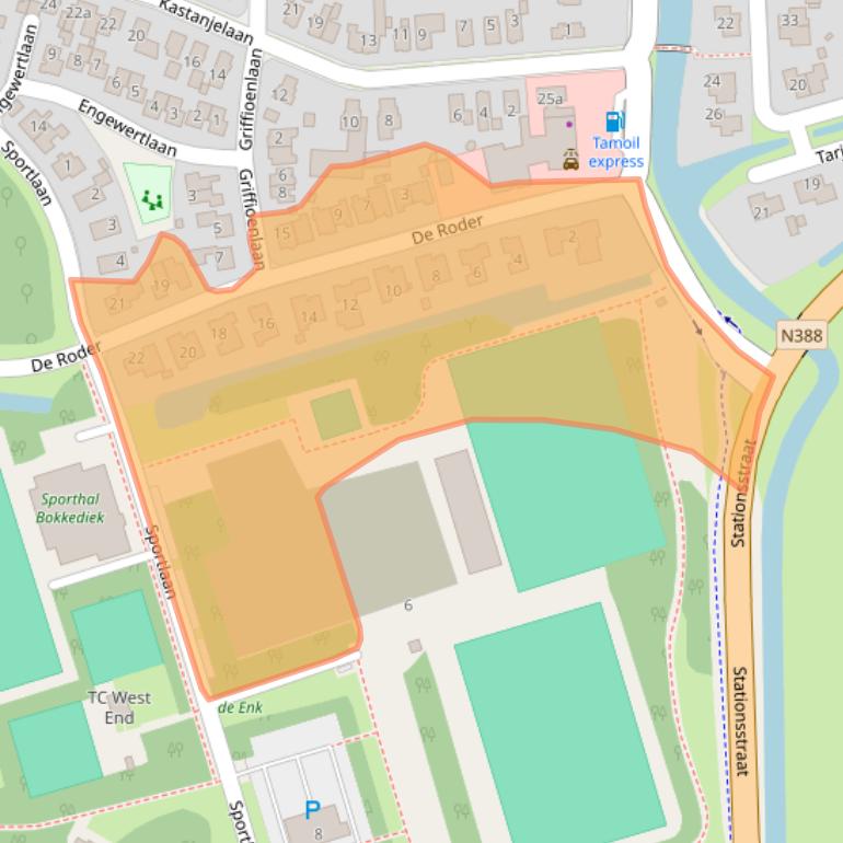 Kaart van postcodegebied 9843BM.