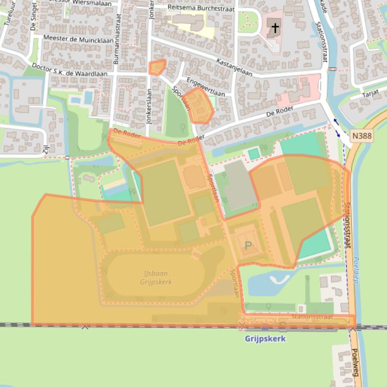 Kaart van postcodegebied 9843BV.