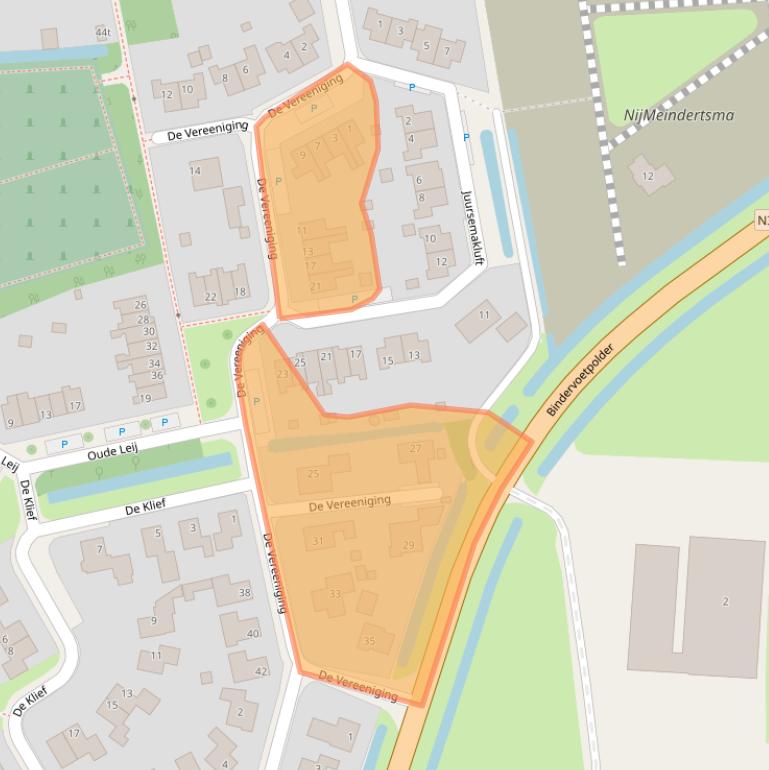 Kaart van postcodegebied 9843CA.