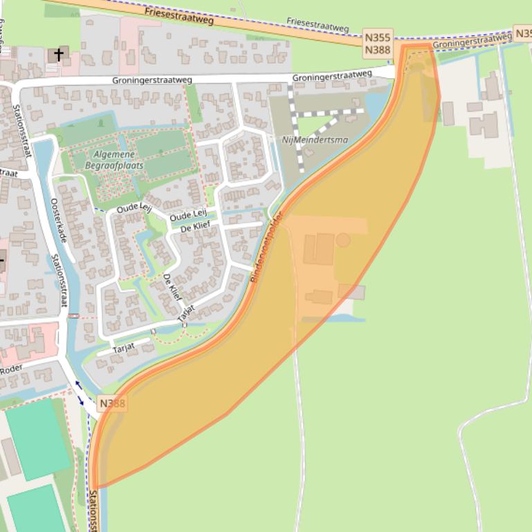 Kaart van postcodegebied 9843CL.