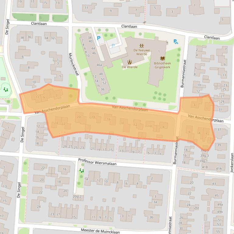 Kaart van postcodegebied 9843EE.