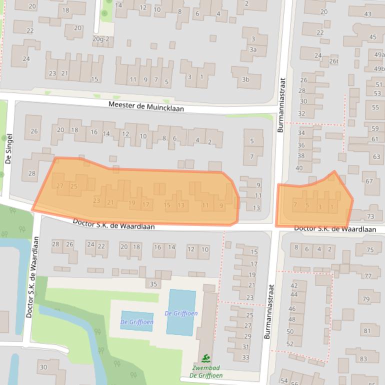Kaart van postcodegebied 9843EP.
