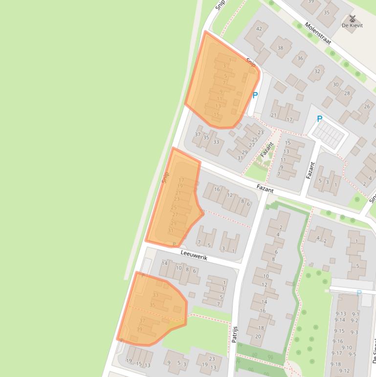 Kaart van postcodegebied 9843GC.