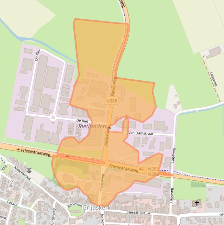 Kaart van postcodegebied 9843HA.