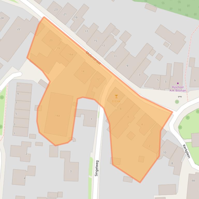 Kaart van postcodegebied 9843HG.