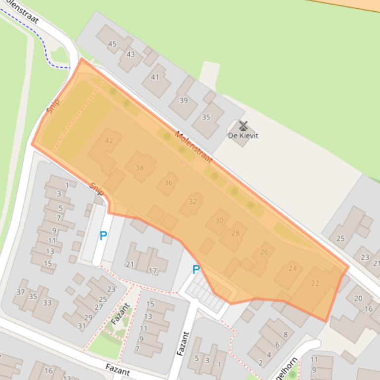 Kaart van postcodegebied 9843HH.