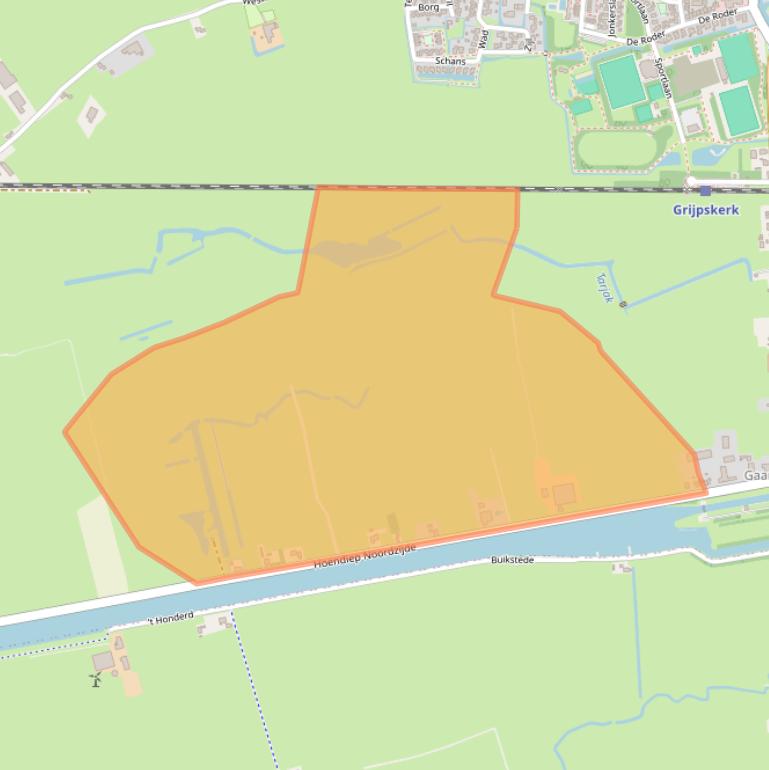 Kaart van postcodegebied 9843TG.