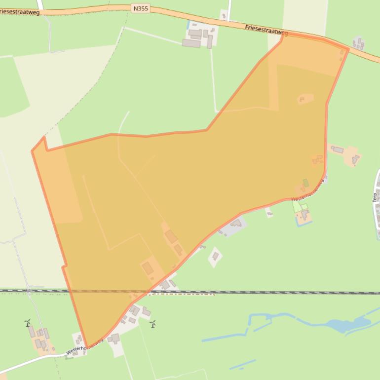 Kaart van postcodegebied 9843TM.