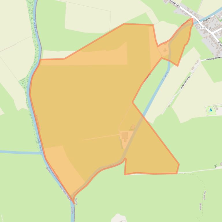 Kaart van postcodegebied 9844TD.