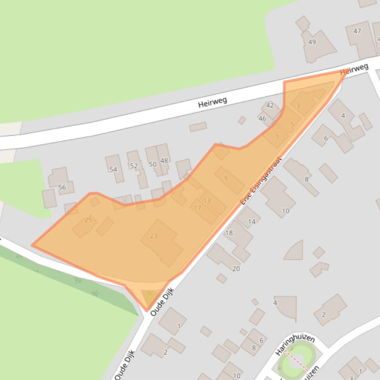 Kaart van postcodegebied 9845AL.