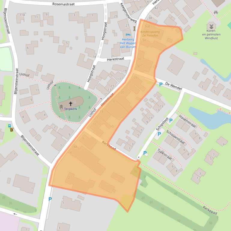 Kaart van postcodegebied 9851AC.