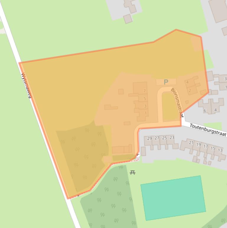 Kaart van postcodegebied 9851AK.
