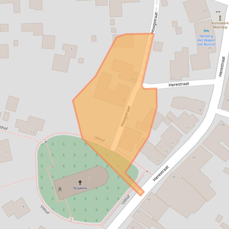 Kaart van postcodegebied 9851AM.