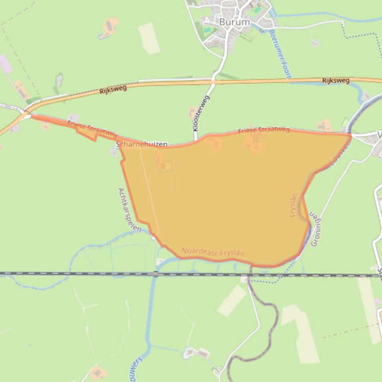 Kaart van postcodegebied 9851TA.