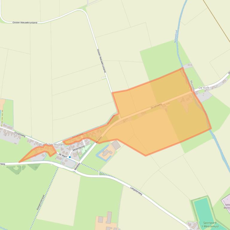 Kaart van postcodegebied 9852TD.