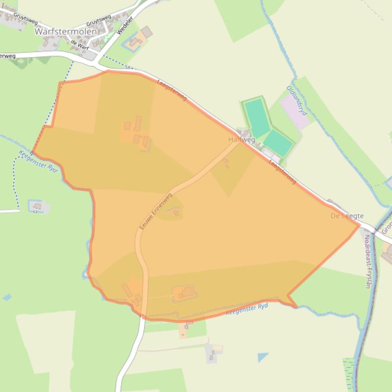 Kaart van postcodegebied 9852TJ.