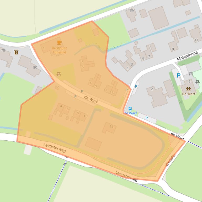 Kaart van postcodegebied 9852TK.