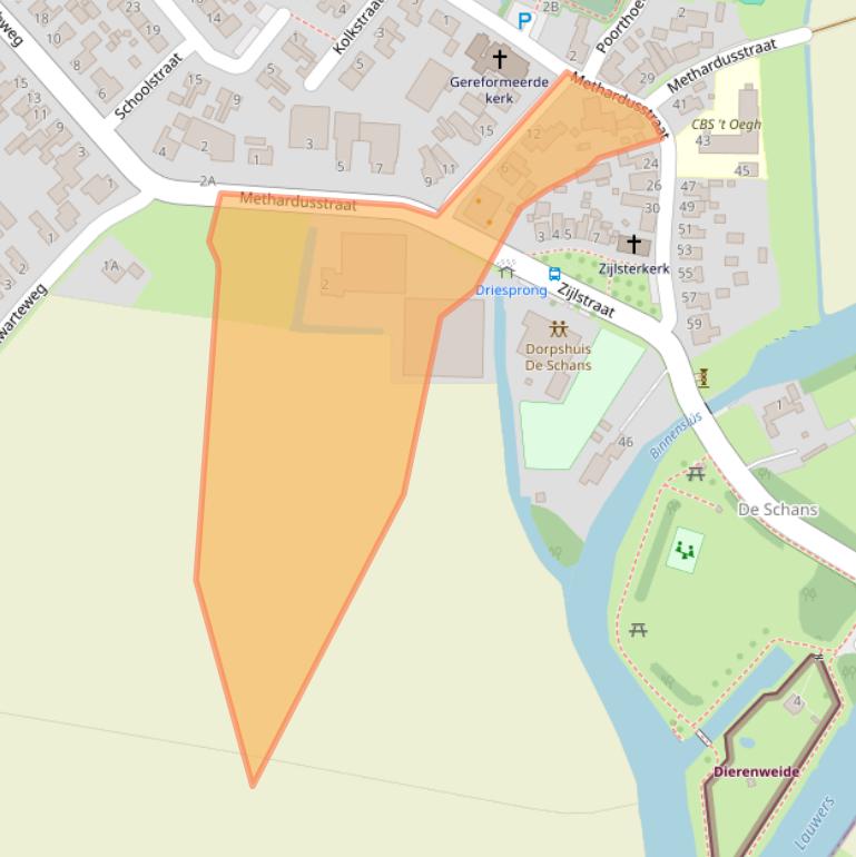 Kaart van postcodegebied 9853PE.