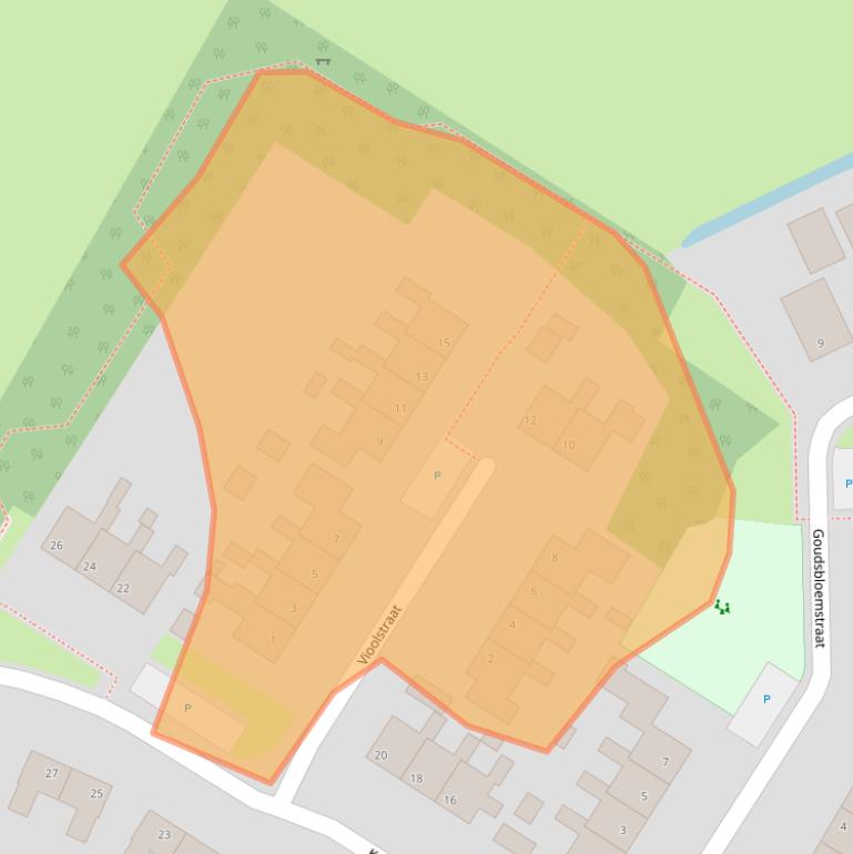 Kaart van postcodegebied 9853RC.