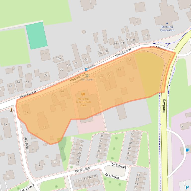 Kaart van postcodegebied 9861AB.