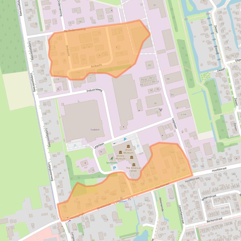 Kaart van postcodegebied 9861AM.