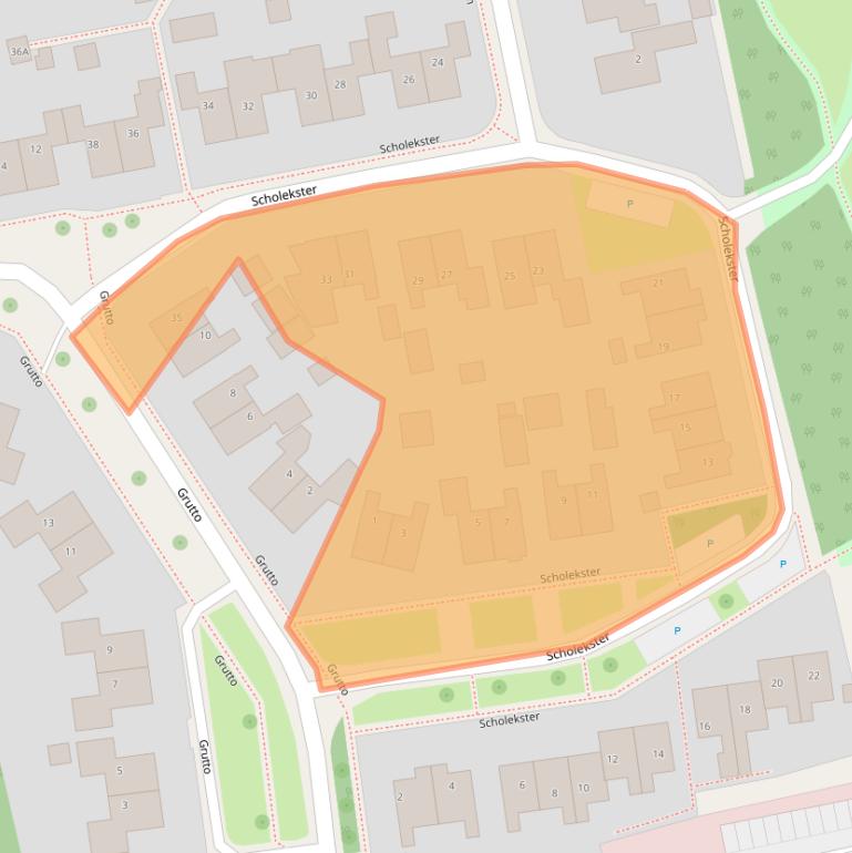 Kaart van postcodegebied 9861AZ.