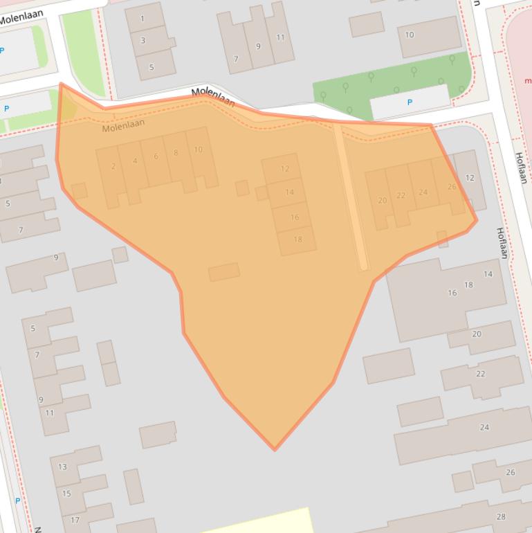Kaart van postcodegebied 9861BZ.