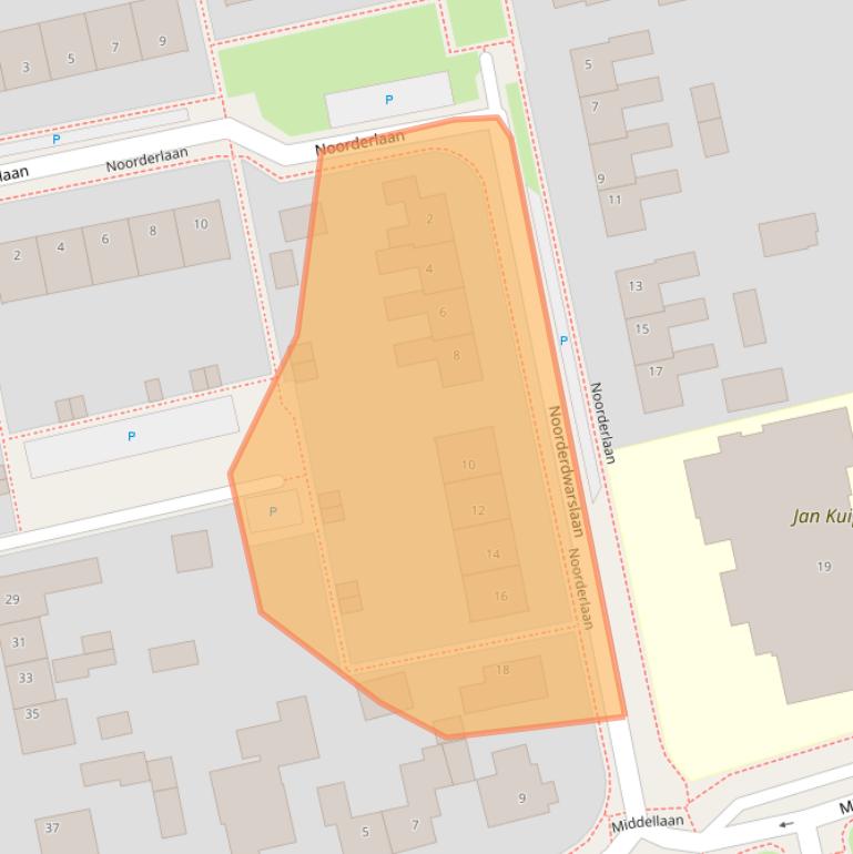 Kaart van postcodegebied 9861CC.