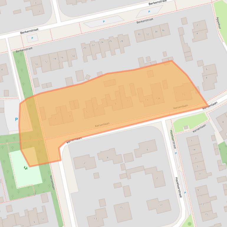 Kaart van postcodegebied 9861CP.