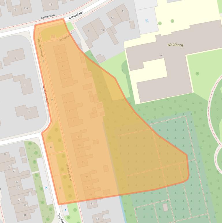 Kaart van postcodegebied 9861CS.