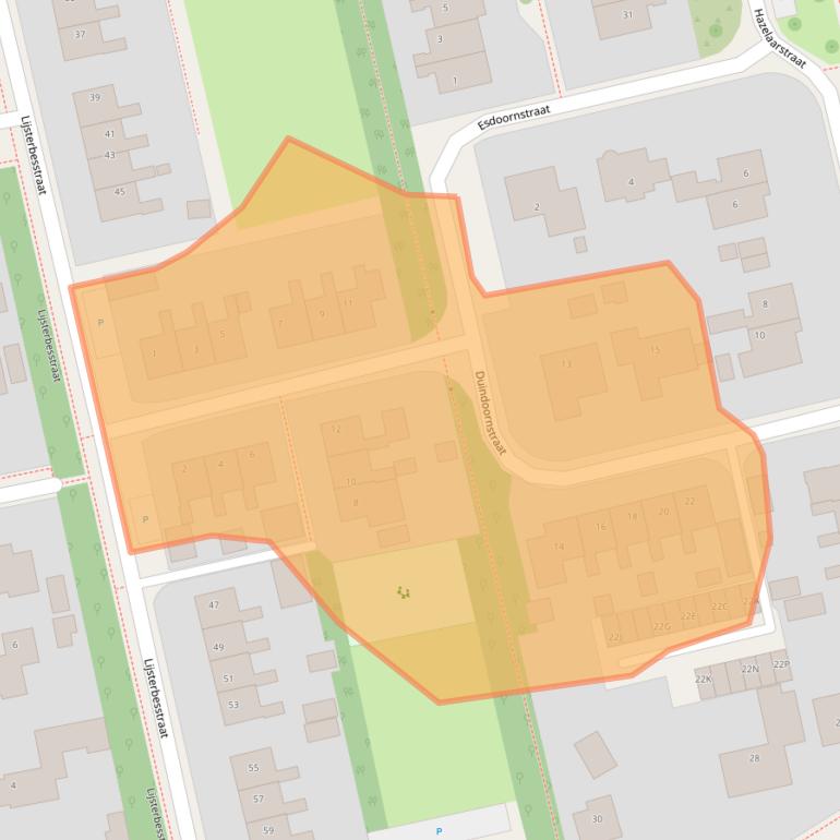 Kaart van postcodegebied 9861CX.