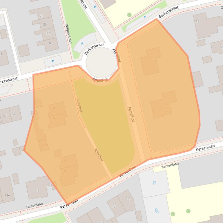 Kaart van postcodegebied 9861CZ.