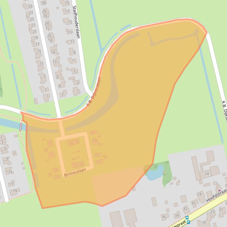 Kaart van postcodegebied 9861DD.