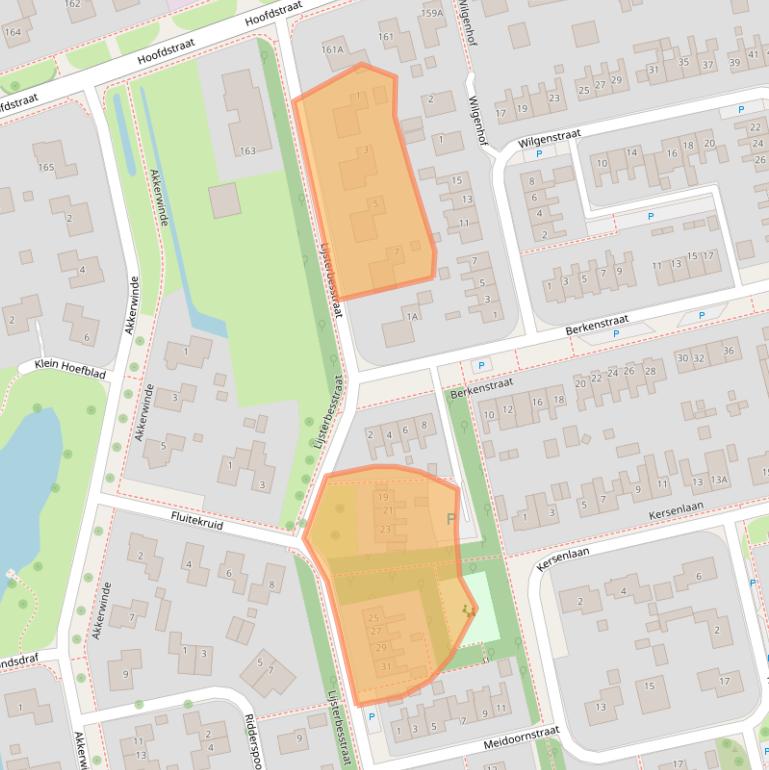 Kaart van postcodegebied 9861EA.