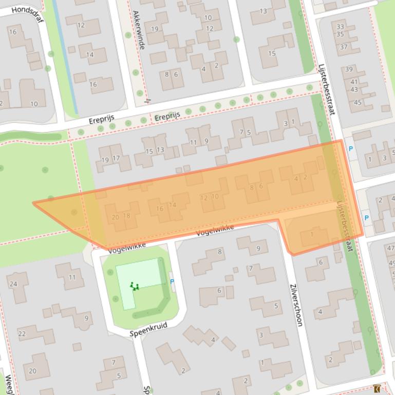 Kaart van postcodegebied 9861EV.
