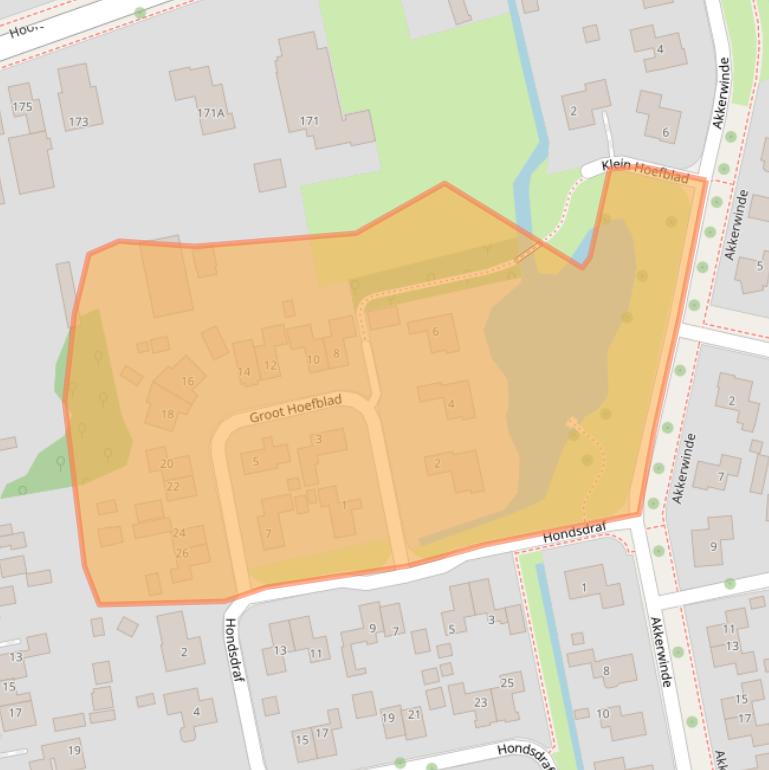 Kaart van postcodegebied 9861EX.