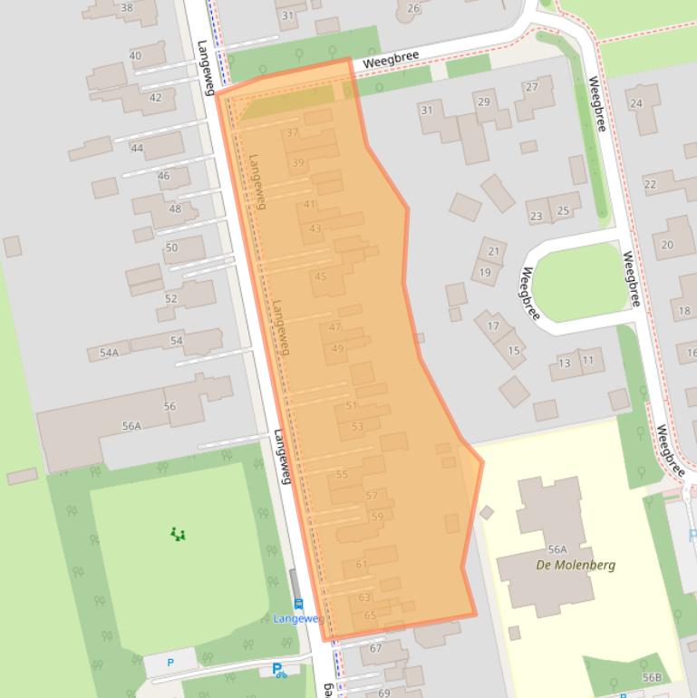 Kaart van postcodegebied 9861GB.