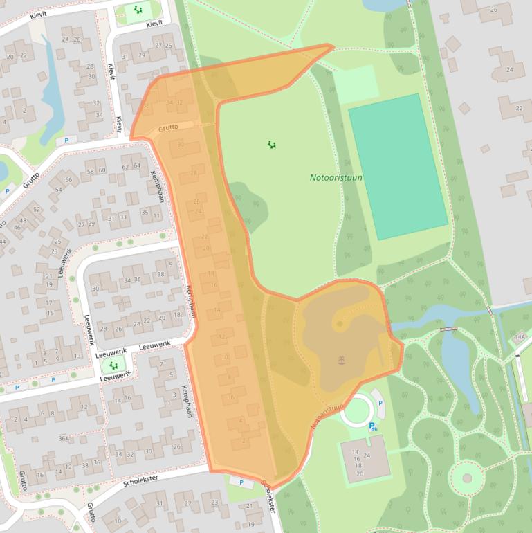 Kaart van postcodegebied 9861HA.