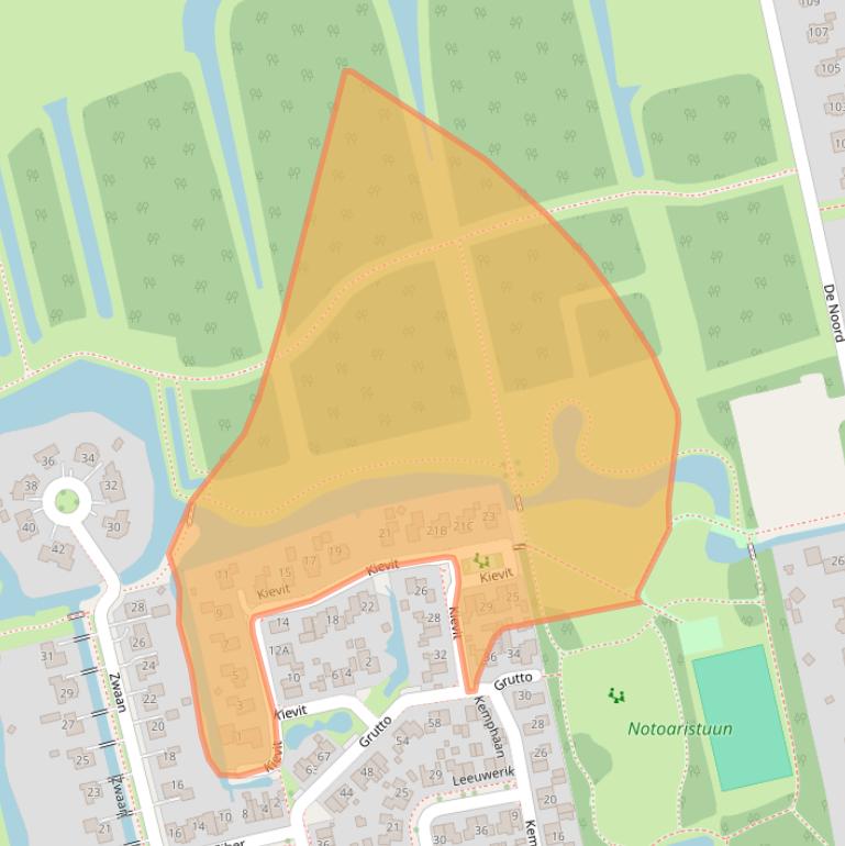 Kaart van postcodegebied 9861HE.