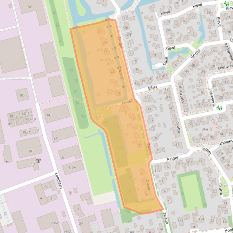 Kaart van postcodegebied 9861HH.
