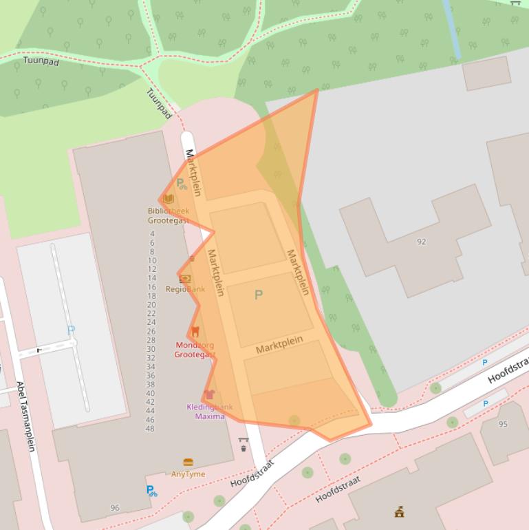 Kaart van postcodegebied 9861JA.