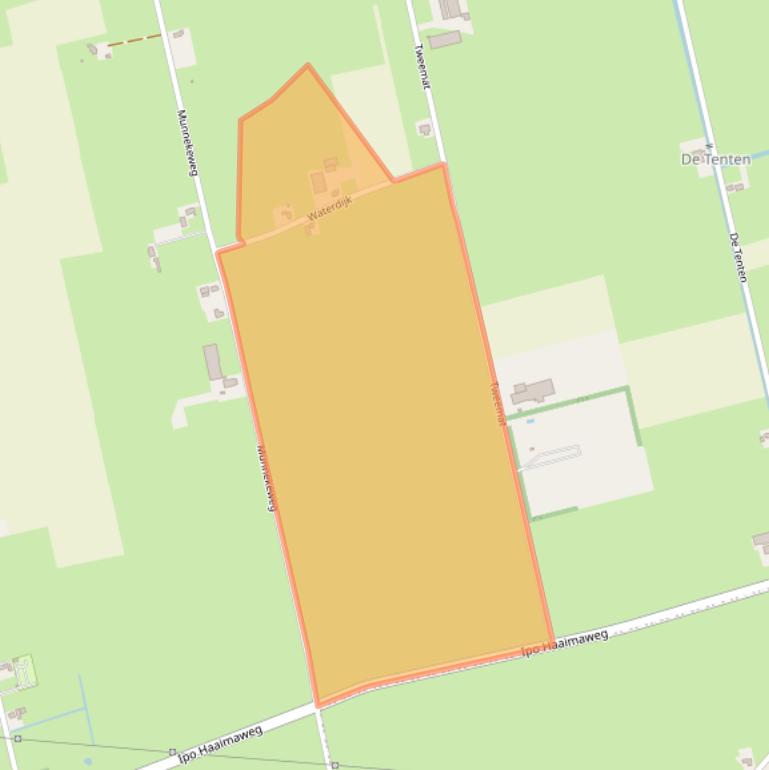 Kaart van postcodegebied 9861TE.