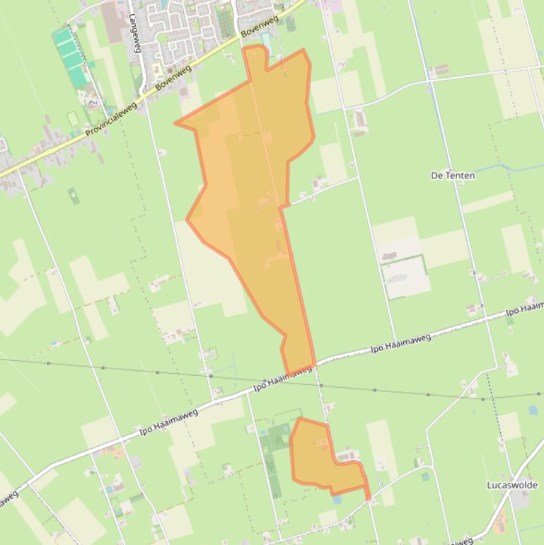 Kaart van postcodegebied 9861TG.