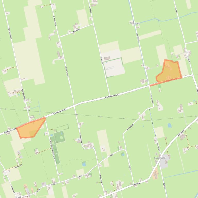 Kaart van postcodegebied 9861TK.