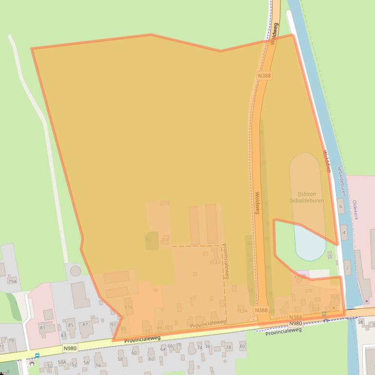 Kaart van postcodegebied 9862PD.