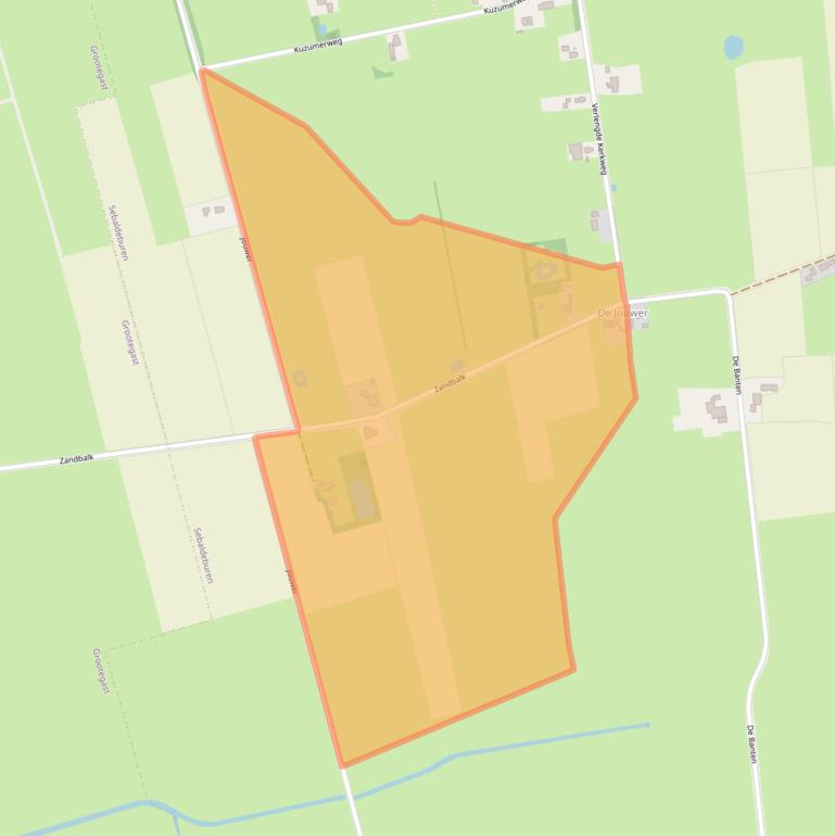 Kaart van postcodegebied 9862TD.