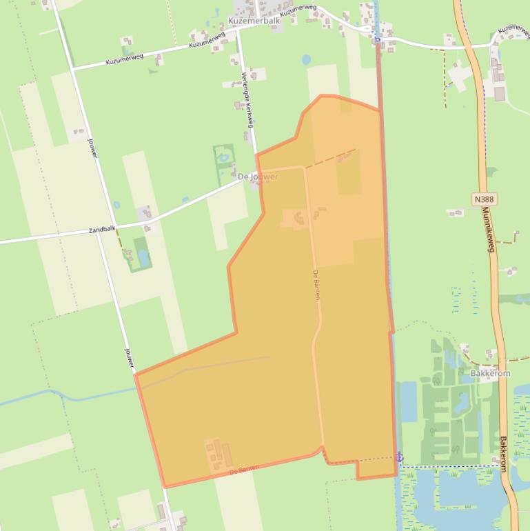 Kaart van postcodegebied 9862TE.