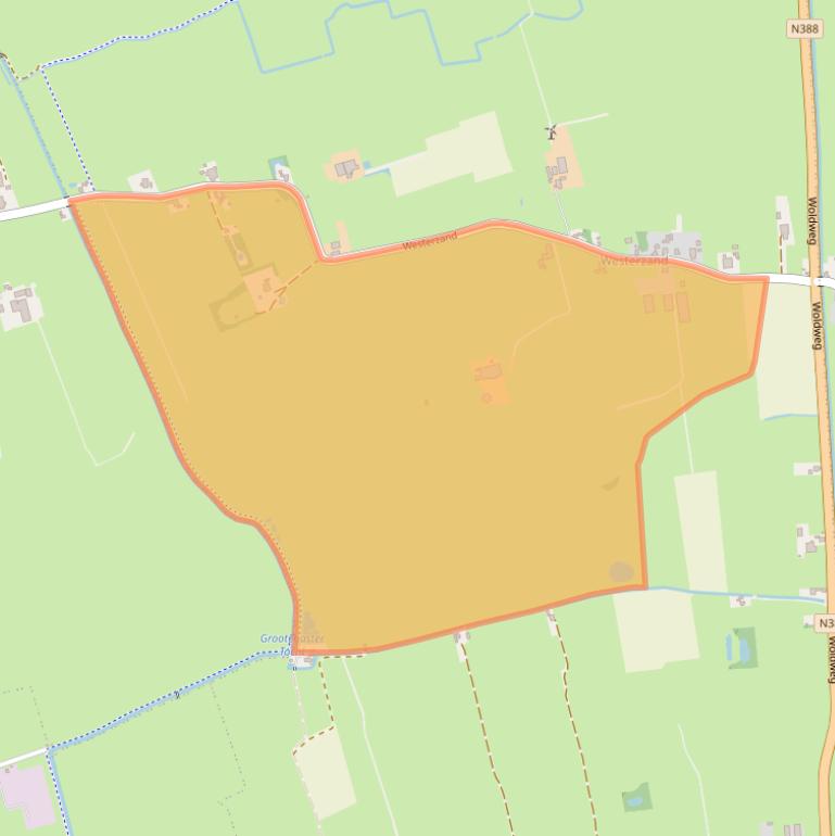 Kaart van postcodegebied 9862TM.